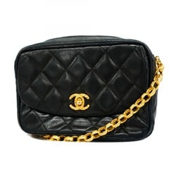 Chanel Shoulder Bag Matelasse Brilliant Lambskin Black Women's