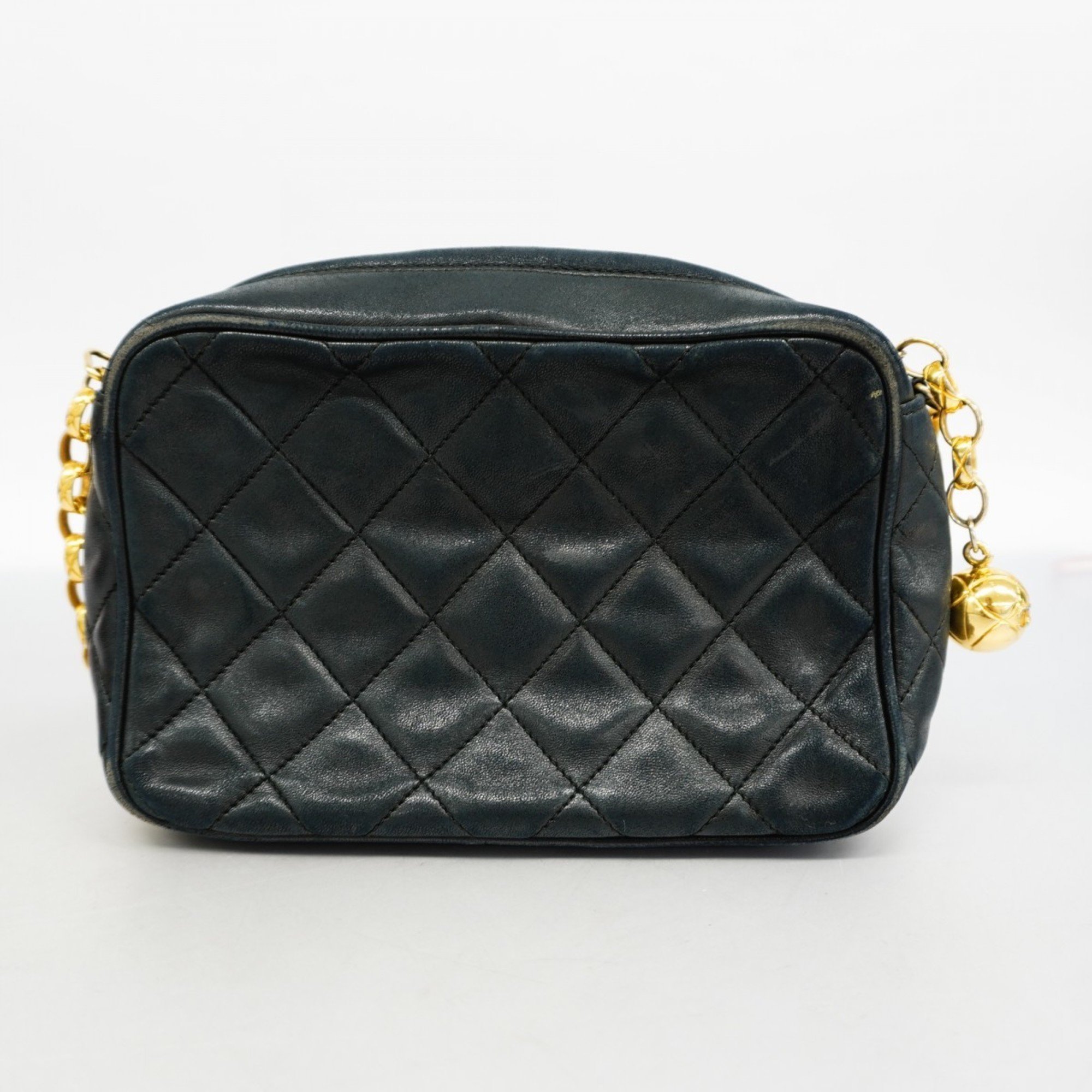 Chanel Shoulder Bag Matelasse Brilliant Lambskin Black Women's