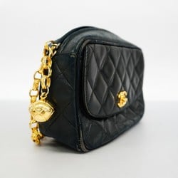 Chanel Shoulder Bag Matelasse Brilliant Lambskin Black Women's