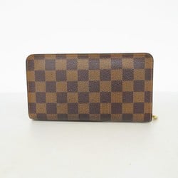 Louis Vuitton Long Wallet Damier Porto Monegasque Zip N61728 Ebene Men's Women's