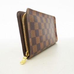 Louis Vuitton Long Wallet Damier Porto Monegasque Zip N61728 Ebene Men's Women's