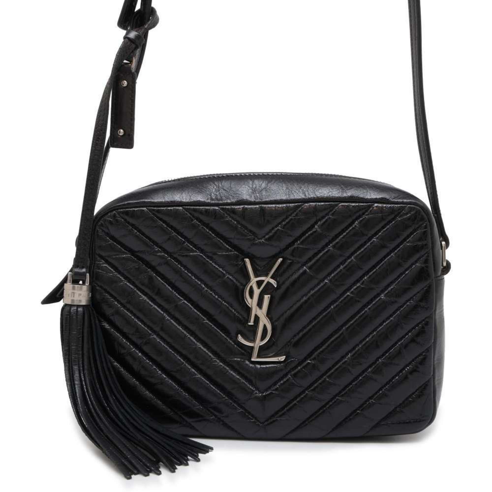 Saint Laurent Shoulder Bag V Stitch Lou Camera 468537 SAINT LAURENT PARIS YSL Black Tassel