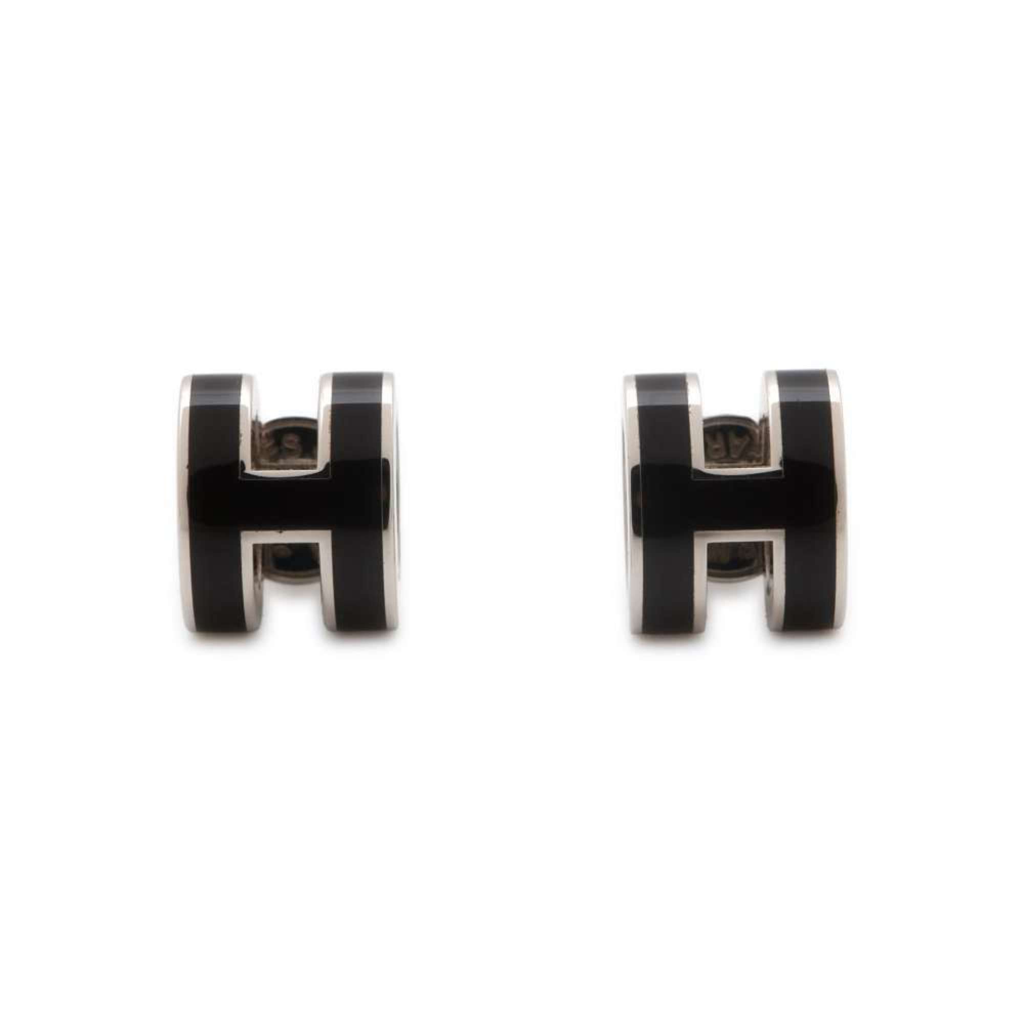 Hermes earrings Pop H black motif HERMES