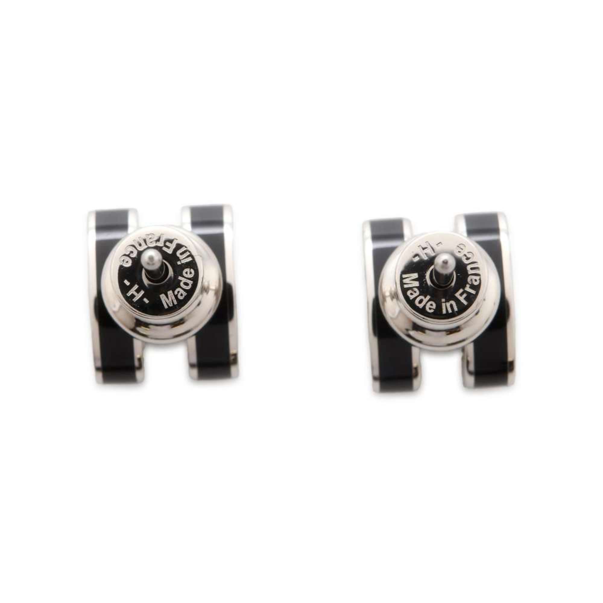 Hermes earrings Pop H black motif HERMES