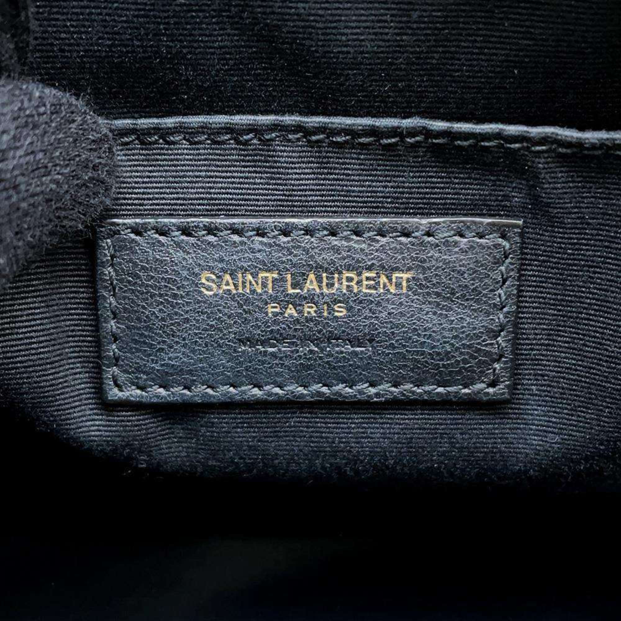 Saint Laurent Shoulder Bag Lou Camera Leather 612544 SAINT LAURENT PARIS Black