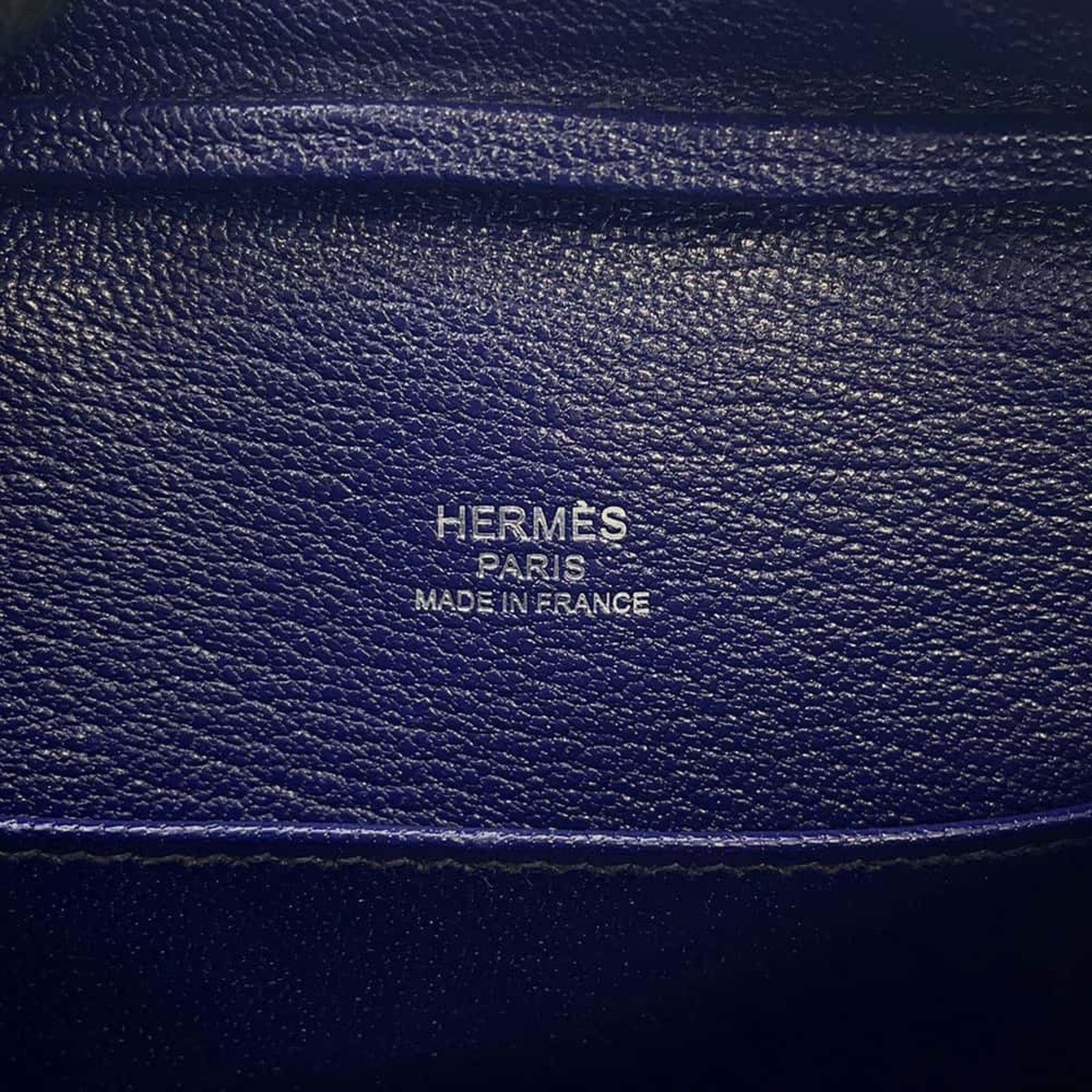 Hermes handbag Plume 2 Blue Saphir Chevre Mysore C stamp 2way shoulder