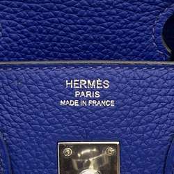 Hermes Birkin 25 Blue Electric Togo C Stamp HERMES Handbag