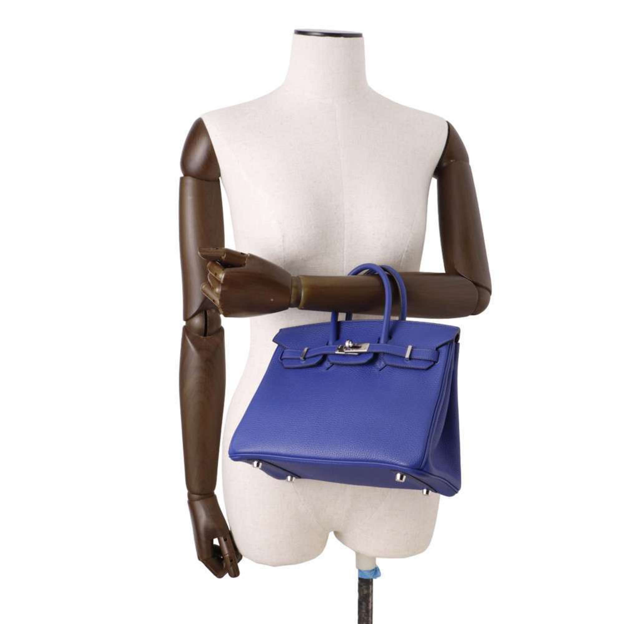 Hermes Birkin 25 Blue Electric Togo C Stamp HERMES Handbag