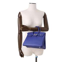 Hermes Birkin 25 Blue Electric Togo C Stamp HERMES Handbag