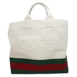 Gucci Tote Bag with Embossed Details Canvas 779510 GUCCI White