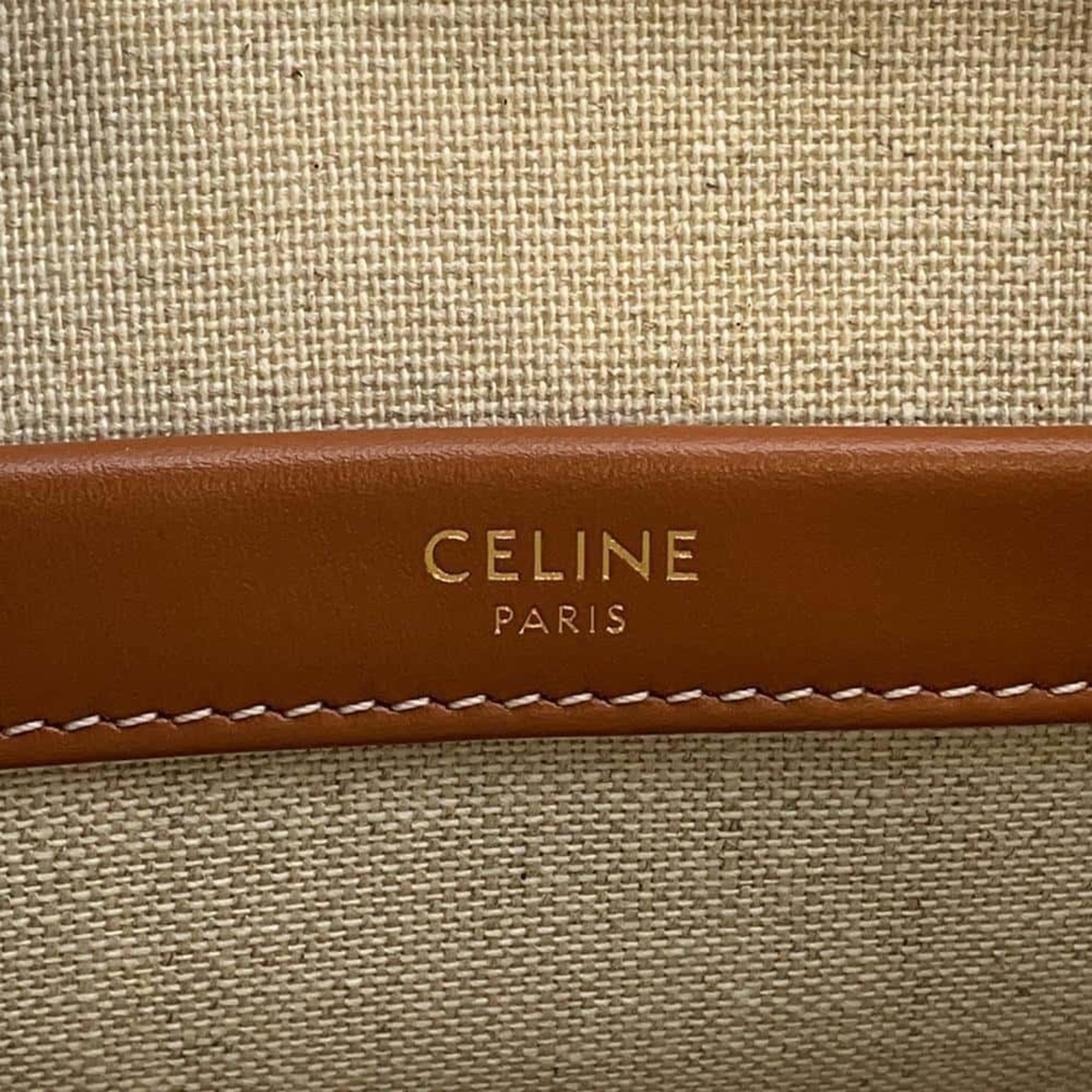 Celine Handbag Cabas Thais Small Canvas 199162 CELINE 2way Shoulder