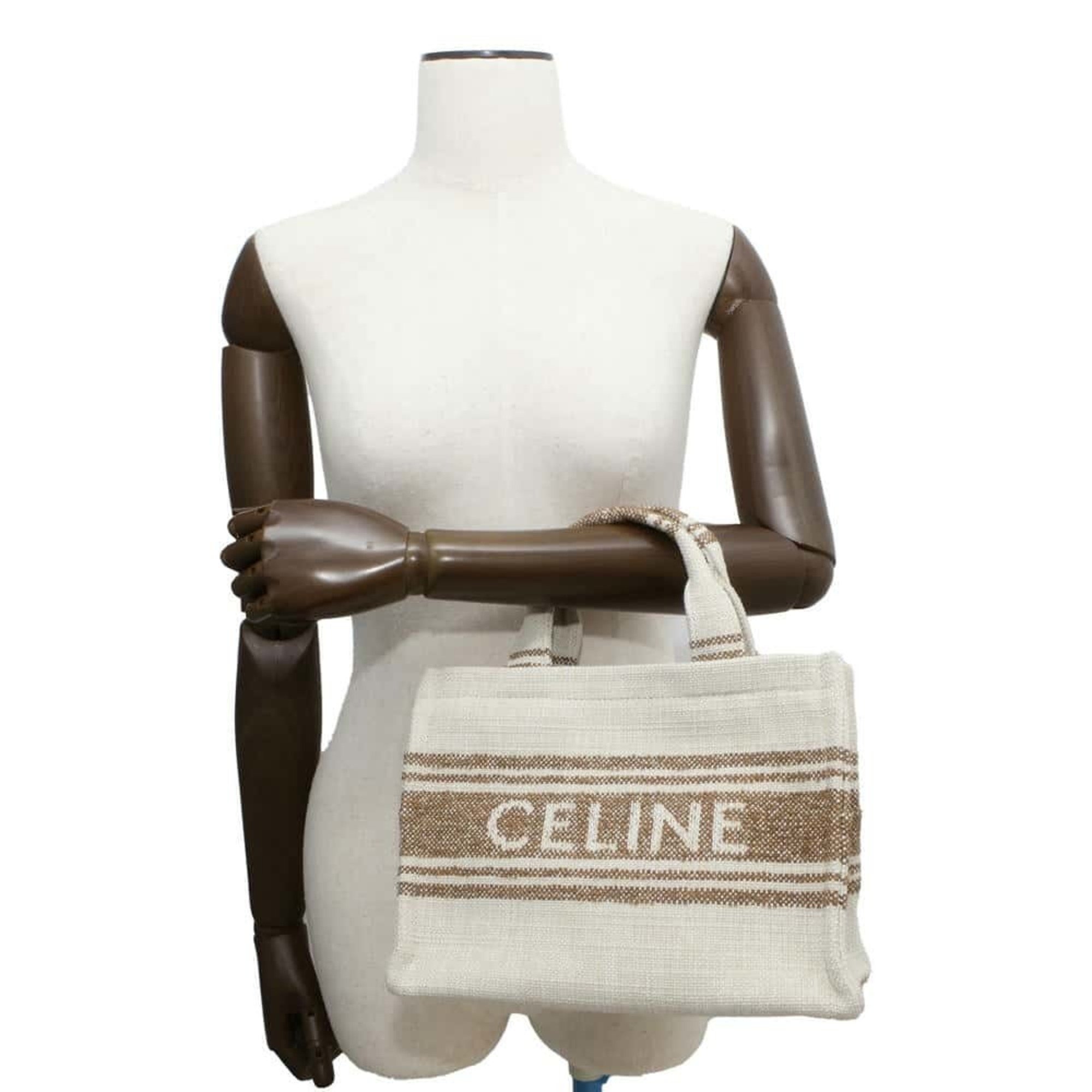 Celine Handbag Cabas Thais Small Canvas 199162 CELINE 2way Shoulder