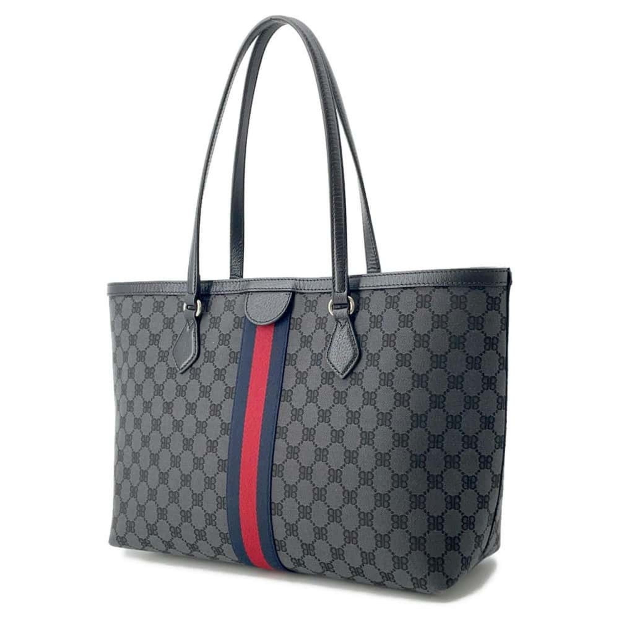 Balenciaga Tote Bag Gucci Collaboration The Hacker Project Medium 680125 BALENCIAGA GUCCI Black