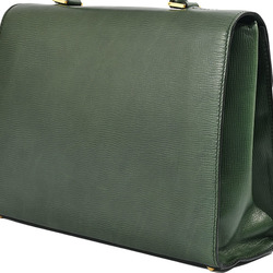 Celine handbag turn lock green ladies leather old CELINE