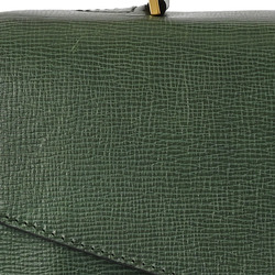 Celine handbag turn lock green ladies leather old CELINE