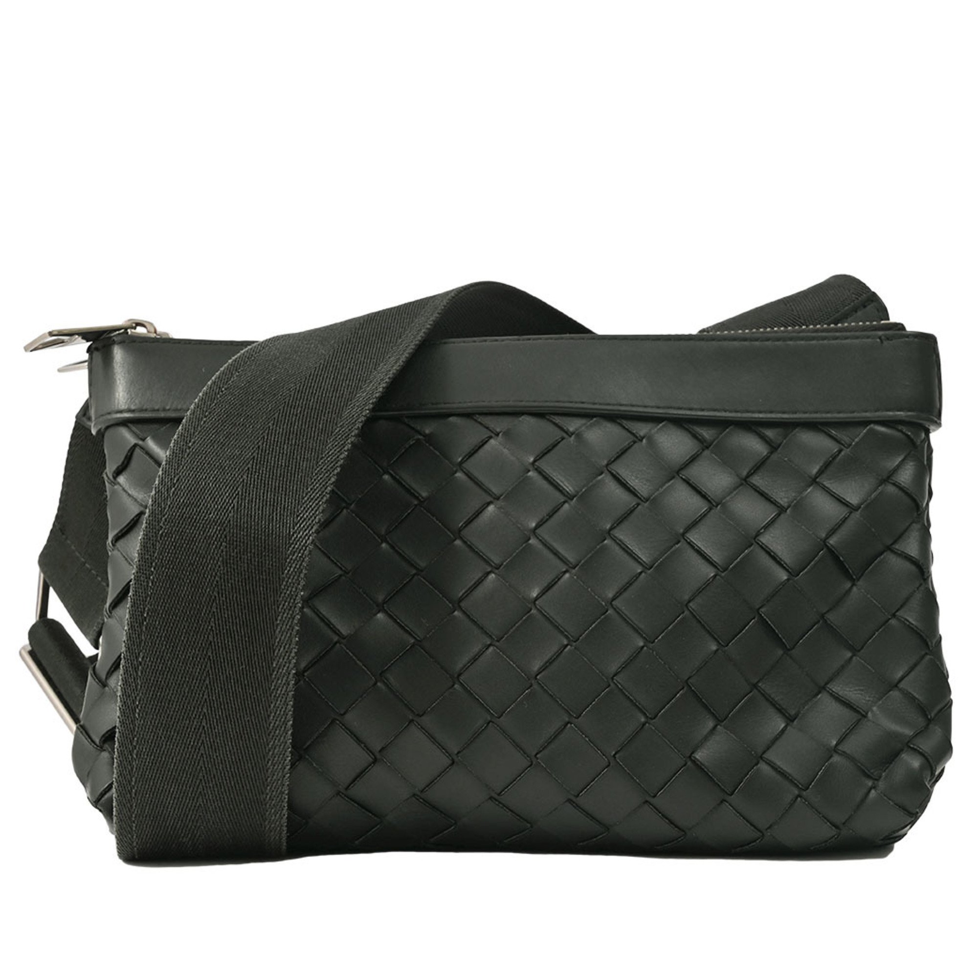 Bottega Veneta Intrecciato Duo Bag Shoulder Black 651938 Men's Clutch BOTTEGA VENETA