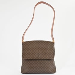 Celine Macadam Bag Brown Women's PVC | Leather Flap Old CELINE