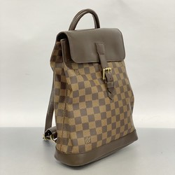 Louis Vuitton Backpack Daypack Damier Soho N51132 Ebene Women's