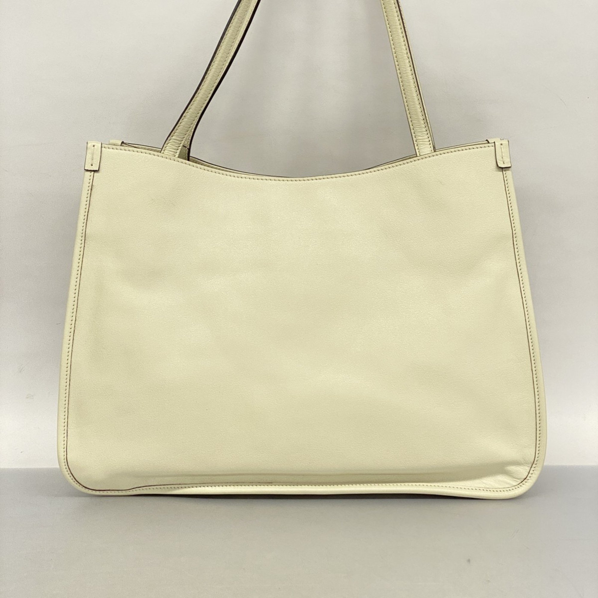 Gucci Tote Bag Horsebit 623694 Leather White Women's