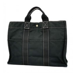 Hermes Tote Bag Deauville MM Canvas Black