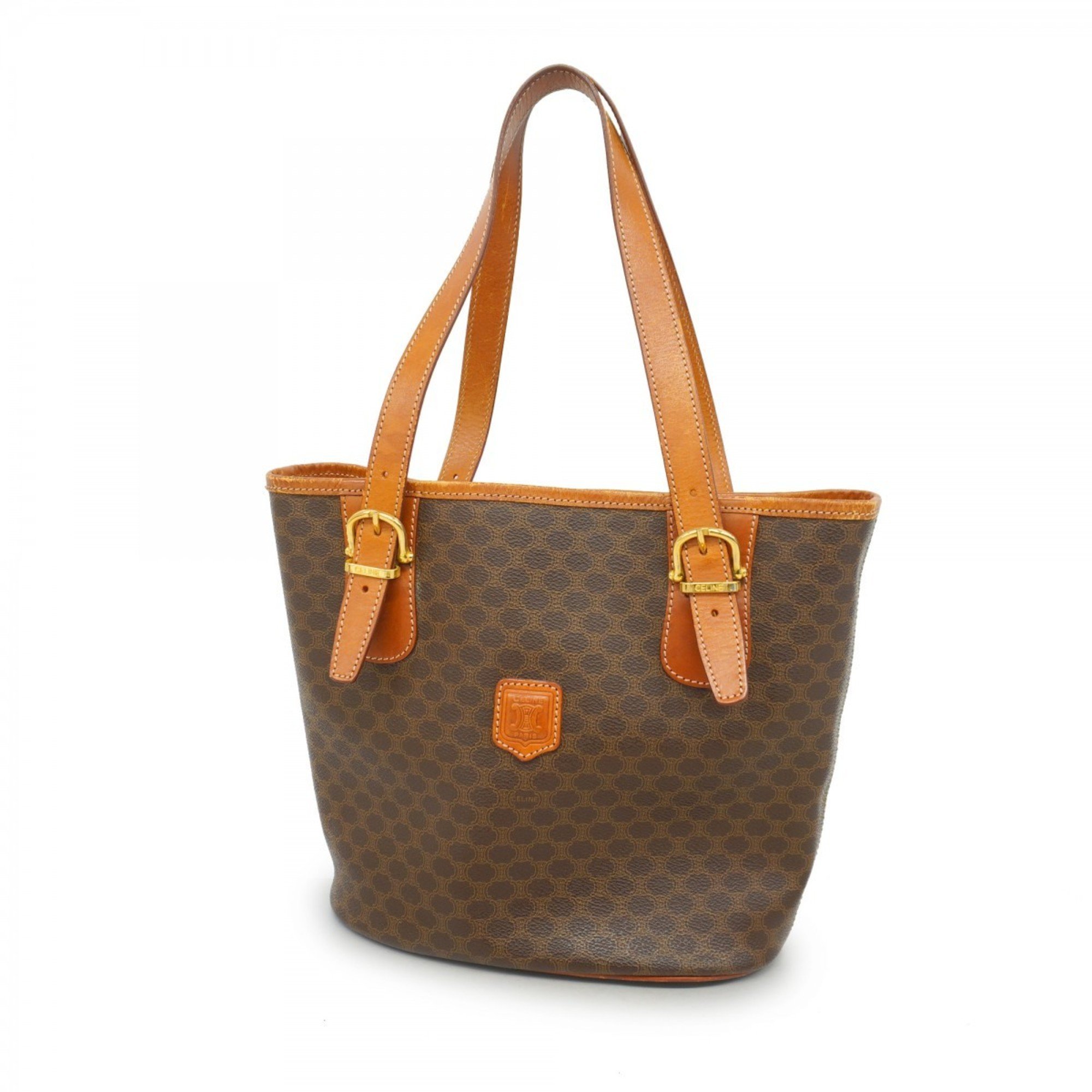 Celine Tote Bag Macadam Brown Women's