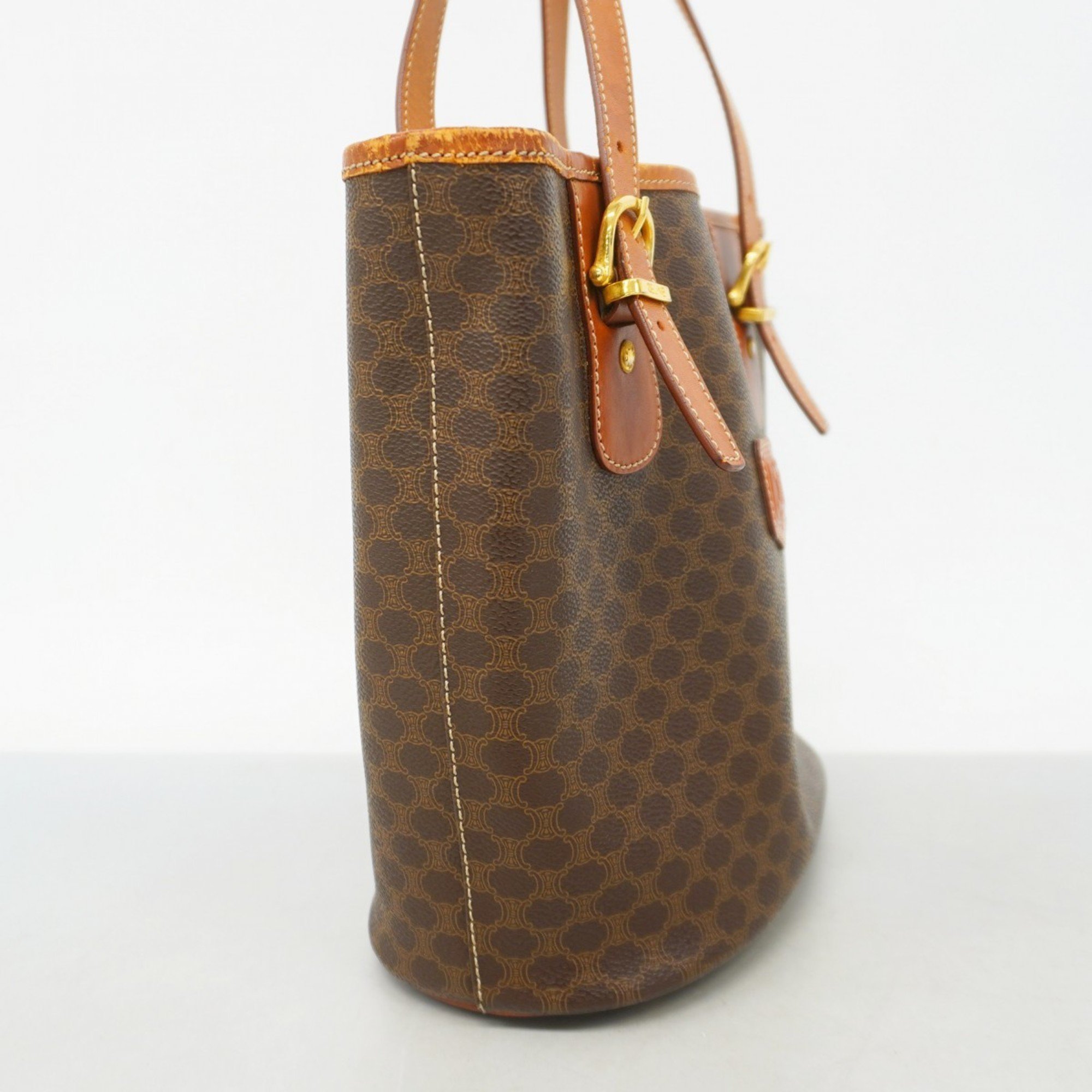 Celine Tote Bag Macadam Brown Women's