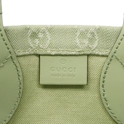 Gucci Tote Bag Ophidia GG Denim 772183 Green Women's