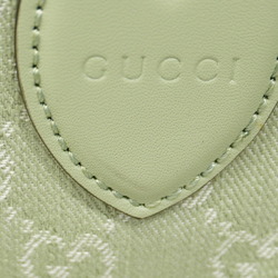 Gucci Tote Bag Ophidia GG Denim 772183 Green Women's