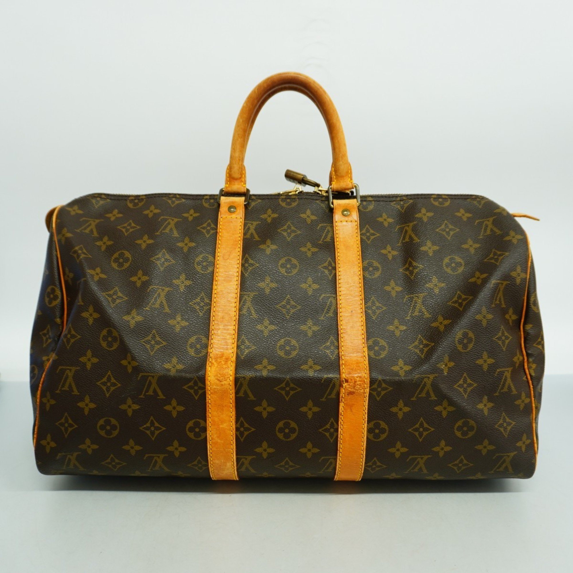 Louis Vuitton Boston Bag Monogram Keepall 45 M41428 Brown Men's Women's