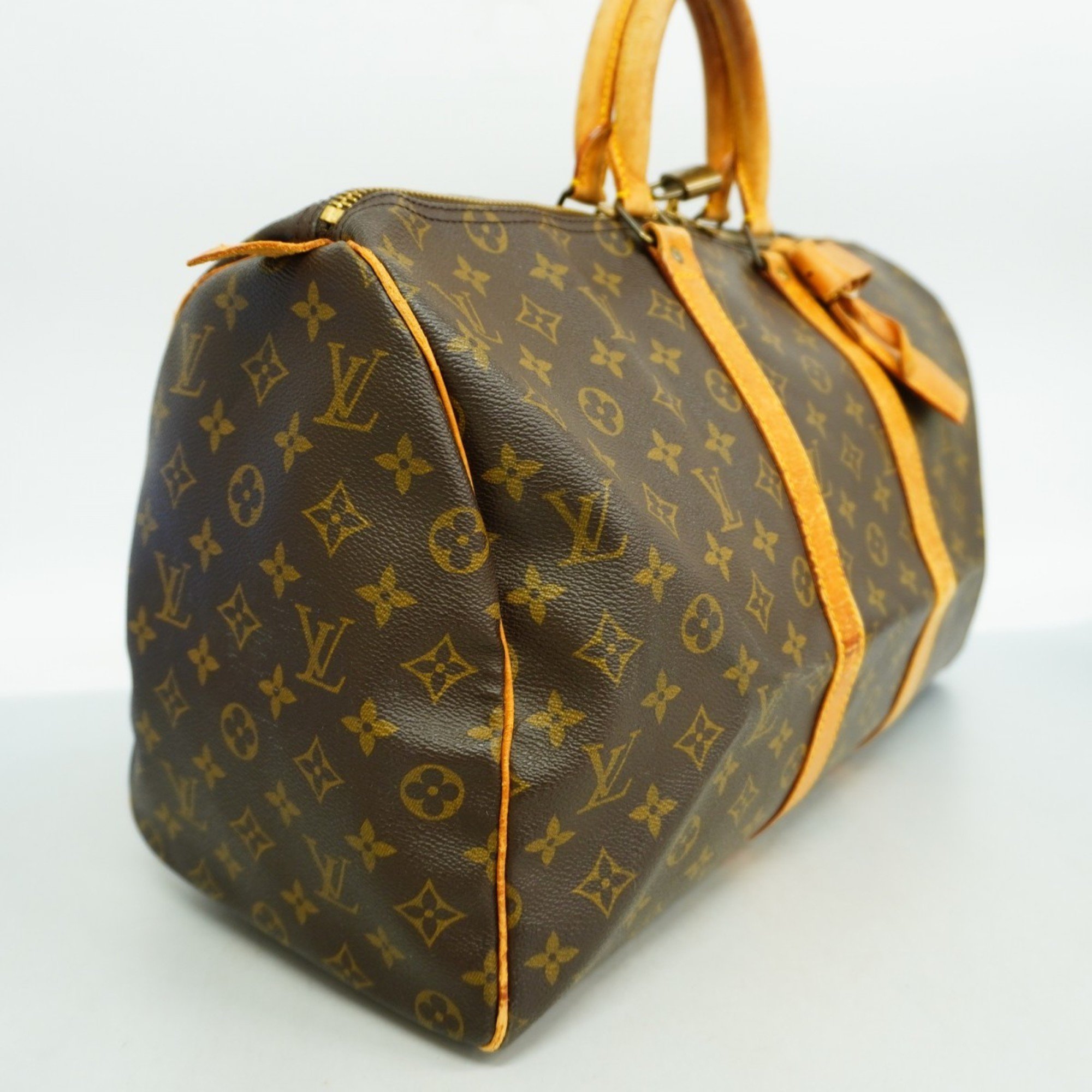 Louis Vuitton Boston Bag Monogram Keepall 45 M41428 Brown Men's Women's