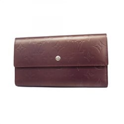 Louis Vuitton Tri-fold Long Wallet Monogram Matte Porte Tresor International M65106 Violet Ladies