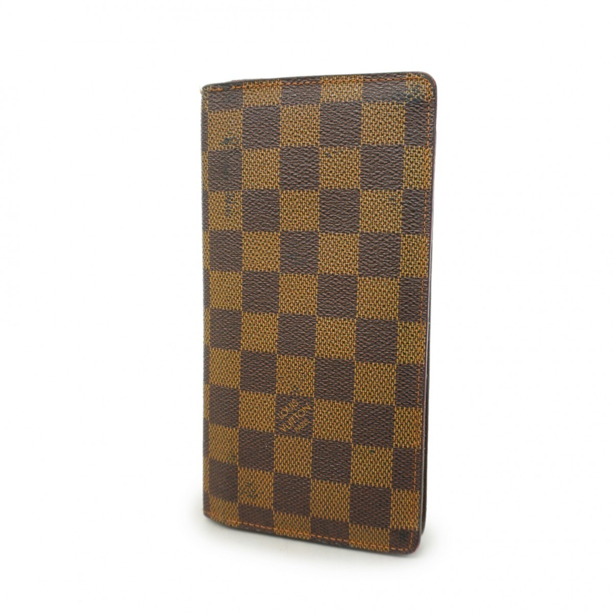 Louis Vuitton Long Wallet Damier Portefeuille Brazza N60017 Ebene Men's