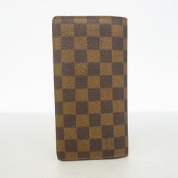 Louis Vuitton Long Wallet Damier Portefeuille Brazza N60017 Ebene Men's