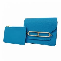 Hermes wallet, Luli, Chevre Mysore, Blue Frida, B engraved, ladies