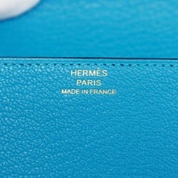 Hermes wallet, Luli, Chevre Mysore, Blue Frida, B engraved, ladies