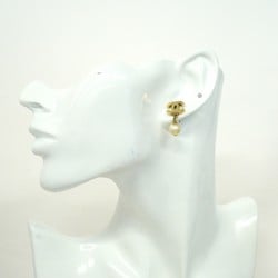 Chanel Earrings Coco Mark Fake Pearl GP Plated Gold Ladies