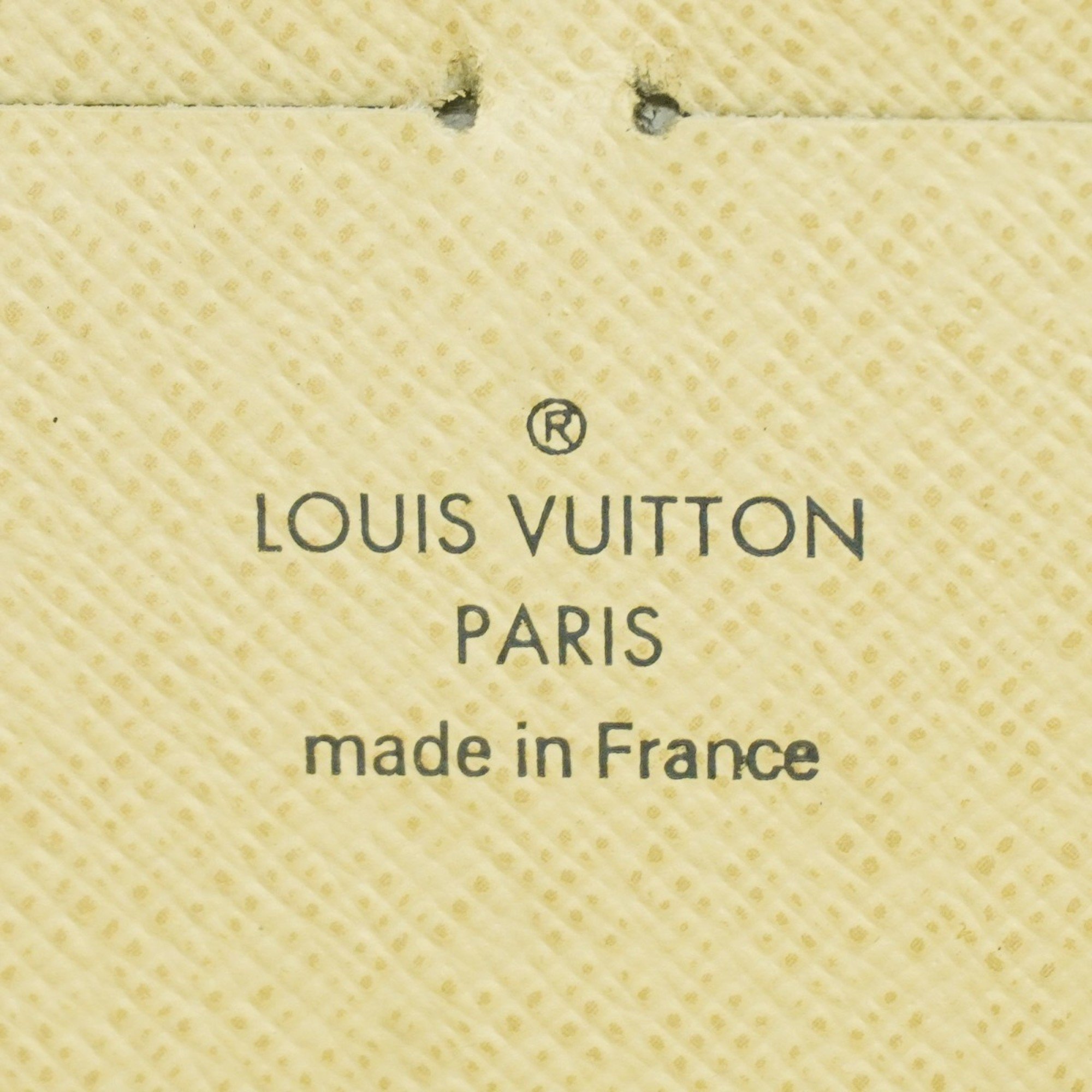 Louis Vuitton Long Wallet Damier Azur Zippy N60019 White Men's Women's