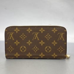 Louis Vuitton Long Wallet Monogram Zippy M41896 Brown Coquelicot Ladies