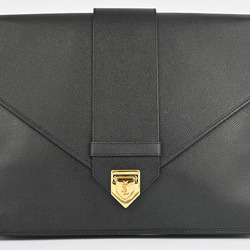 Yves Saint Laurent Shoulder Bag Black Women's Leather Clutch YVES SAINT LAURENT