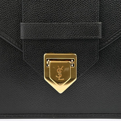 Yves Saint Laurent Shoulder Bag Black Women's Leather Clutch YVES SAINT LAURENT