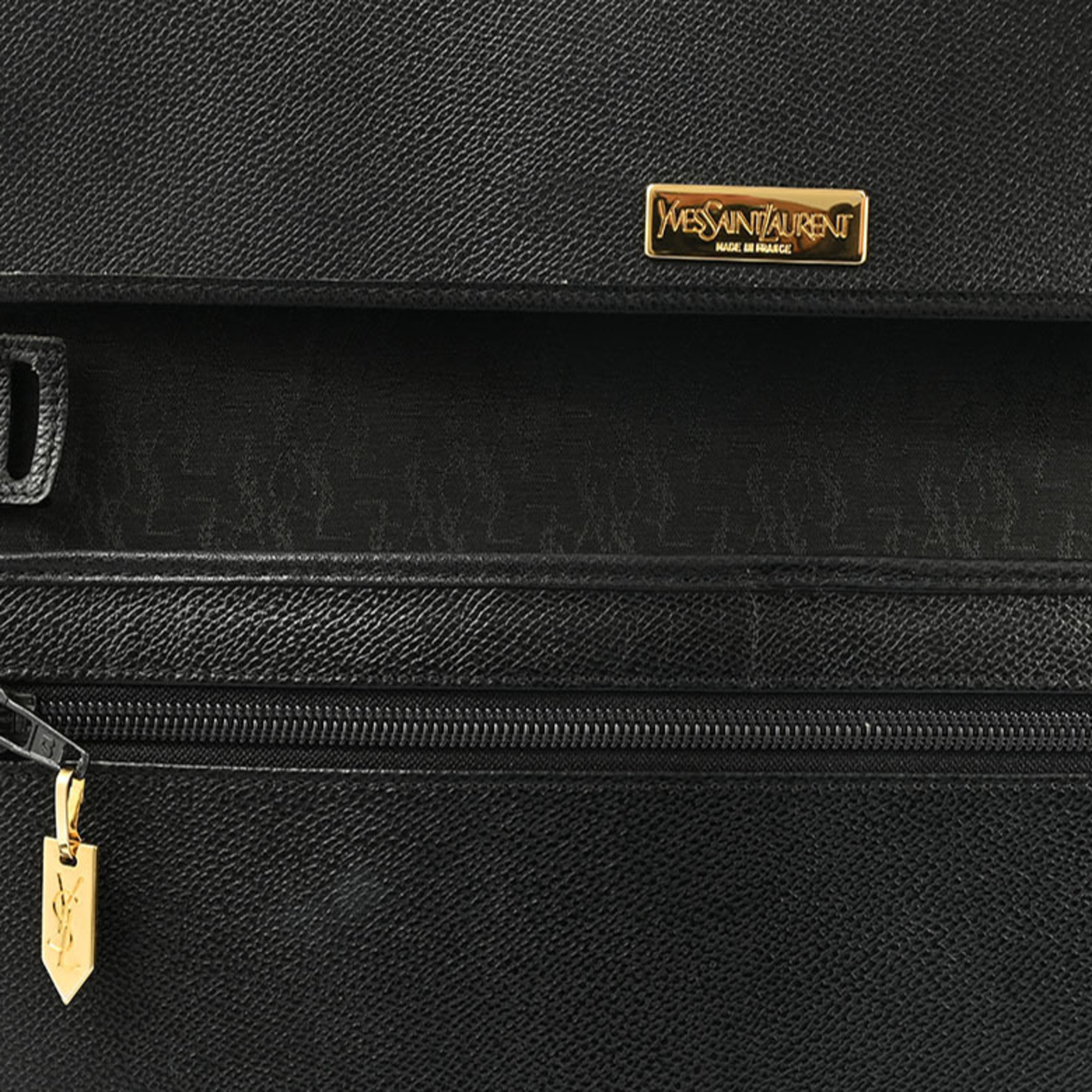 Yves Saint Laurent Shoulder Bag Black Women's Leather Clutch YVES SAINT LAURENT