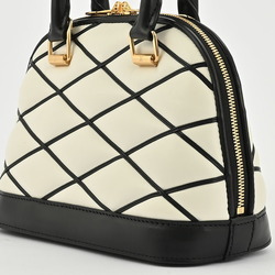 Louis Vuitton Alma BB Handbag White|Black M23761 Women's Lamb Leather Shoulder LOUIS VUITTON