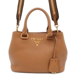 Prada handbag shoulder bag leather 1B11 PRADA brown