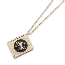 Chanel Necklace Coco Mark Book Motif Locket Pendant B22 C AB7521 CAHNEL Black