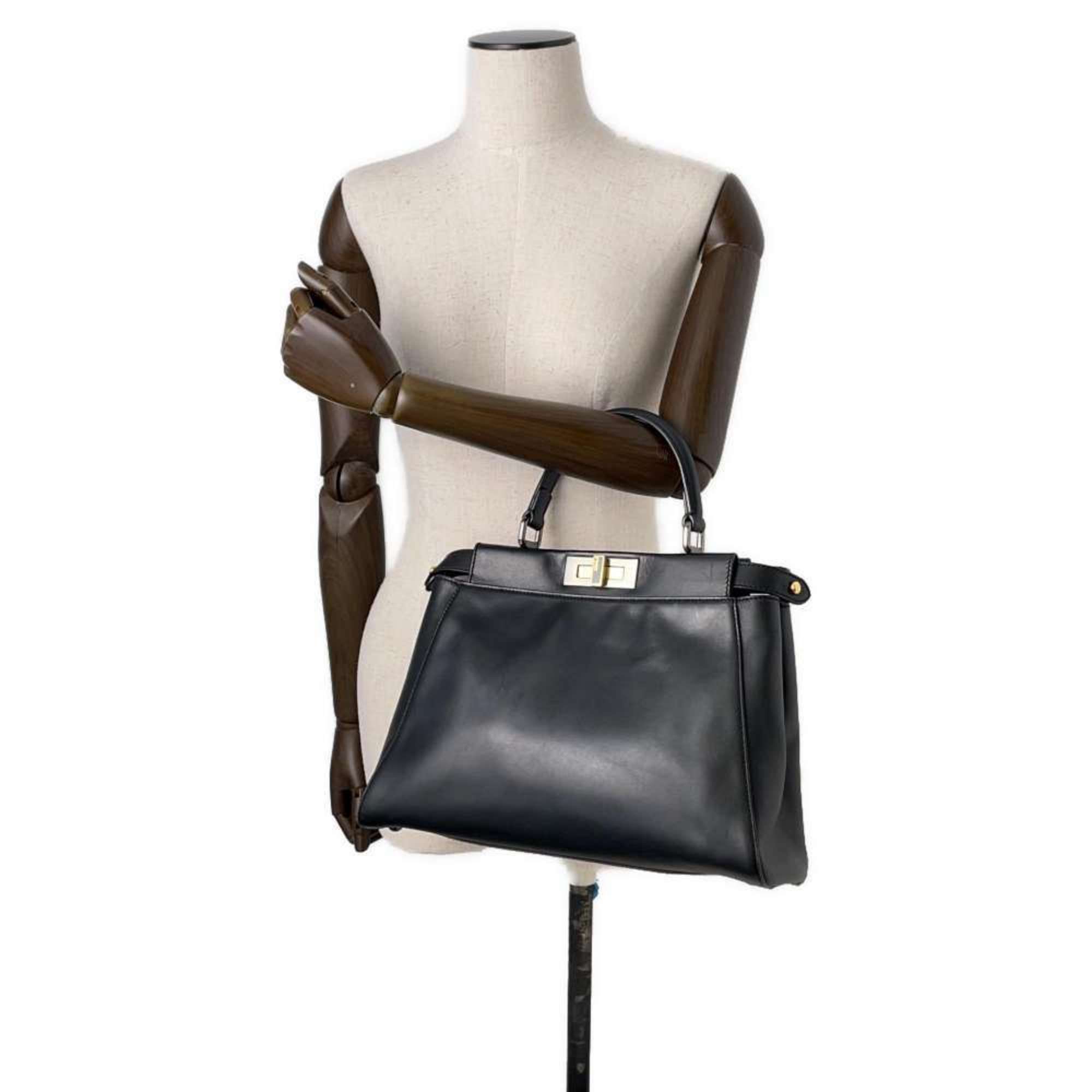 Fendi Handbag Peekaboo Regular 8BN226 FENDI 2way Shoulder Bag Black