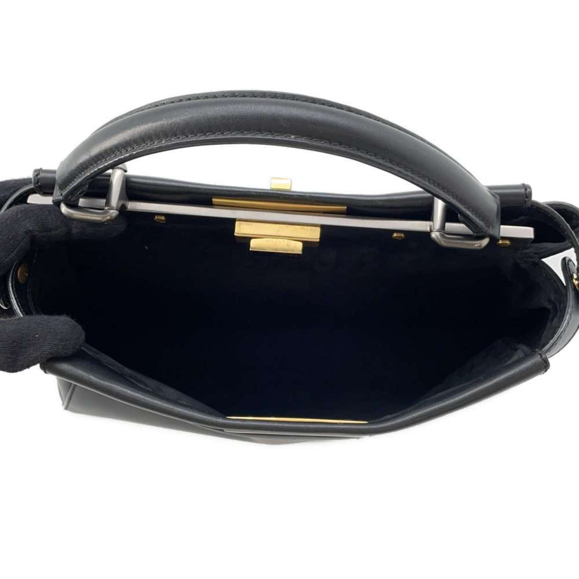 Fendi Handbag Peekaboo Regular 8BN226 FENDI 2way Shoulder Bag Black