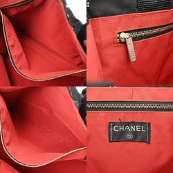 CHANEL Former Travel Line Tote Black Women's Nylon Handbag