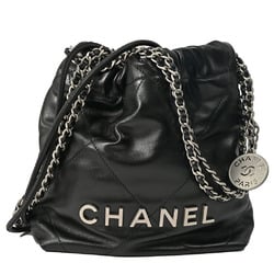 CHANEL Chanel 22 Handbag Shoulder Bag Black AS3980 Women's Shiny Calfskin