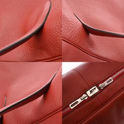 HERMES Victoria 50 Boston Bag Rouge H D Stamp (around 2000) Women's Taurillon Clemence Handbag