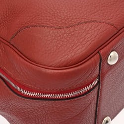 HERMES Victoria 50 Boston Bag Rouge H D Stamp (around 2000) Women's Taurillon Clemence Handbag